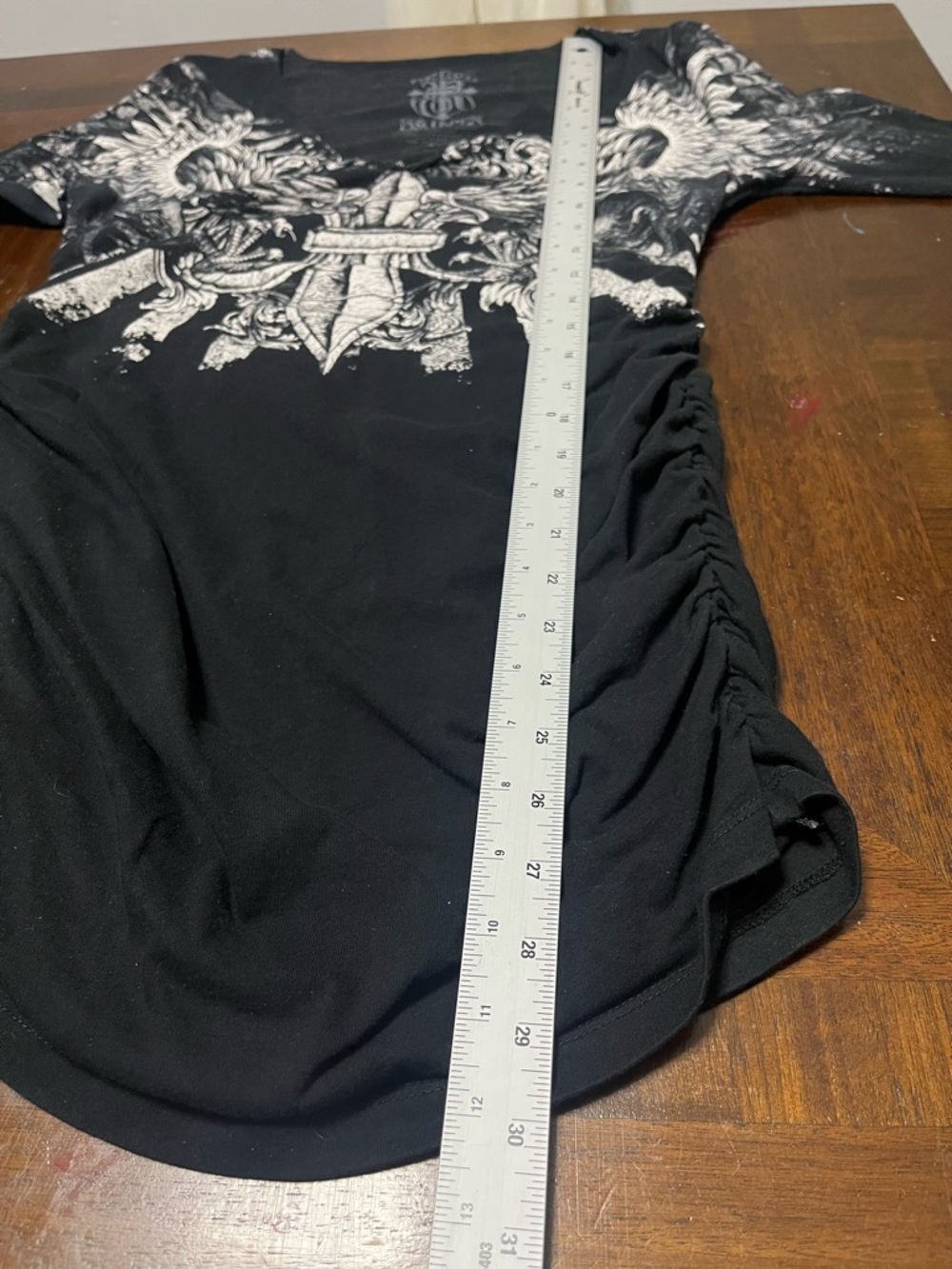 Affliction American Customs Diamond Motors T-Shirt Size XL Long Sleeve Bling - Picture 9 of 9